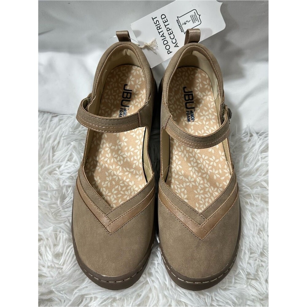 JBU Jambu Raven Mary Jane Womens Size 7,5 Taupe Casual Orthopedic Comfort Shoes - Picture 3 of 14